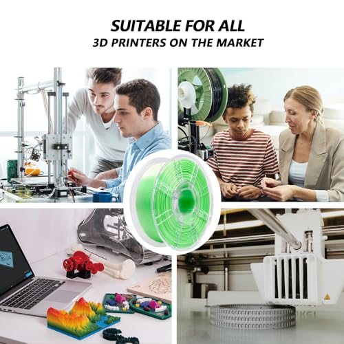 Image of iBOSS Silk Gradient PLA Plus (PLA+) 3D Printer Filament 1.75mm+ /-0.02mm, 1kg Spool (2 2lbs) Dual Color 3D Printing Filament, PLA Pro 3D Filament,Fit Most FDM Printer(Gradient Green White)