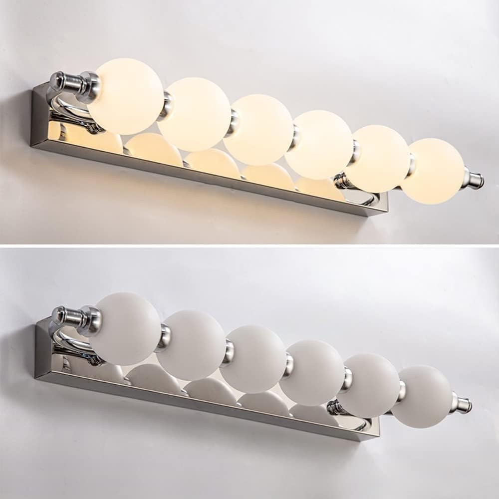 Lampada a specchio a LED con finitura cromata per bagno e camera da letto