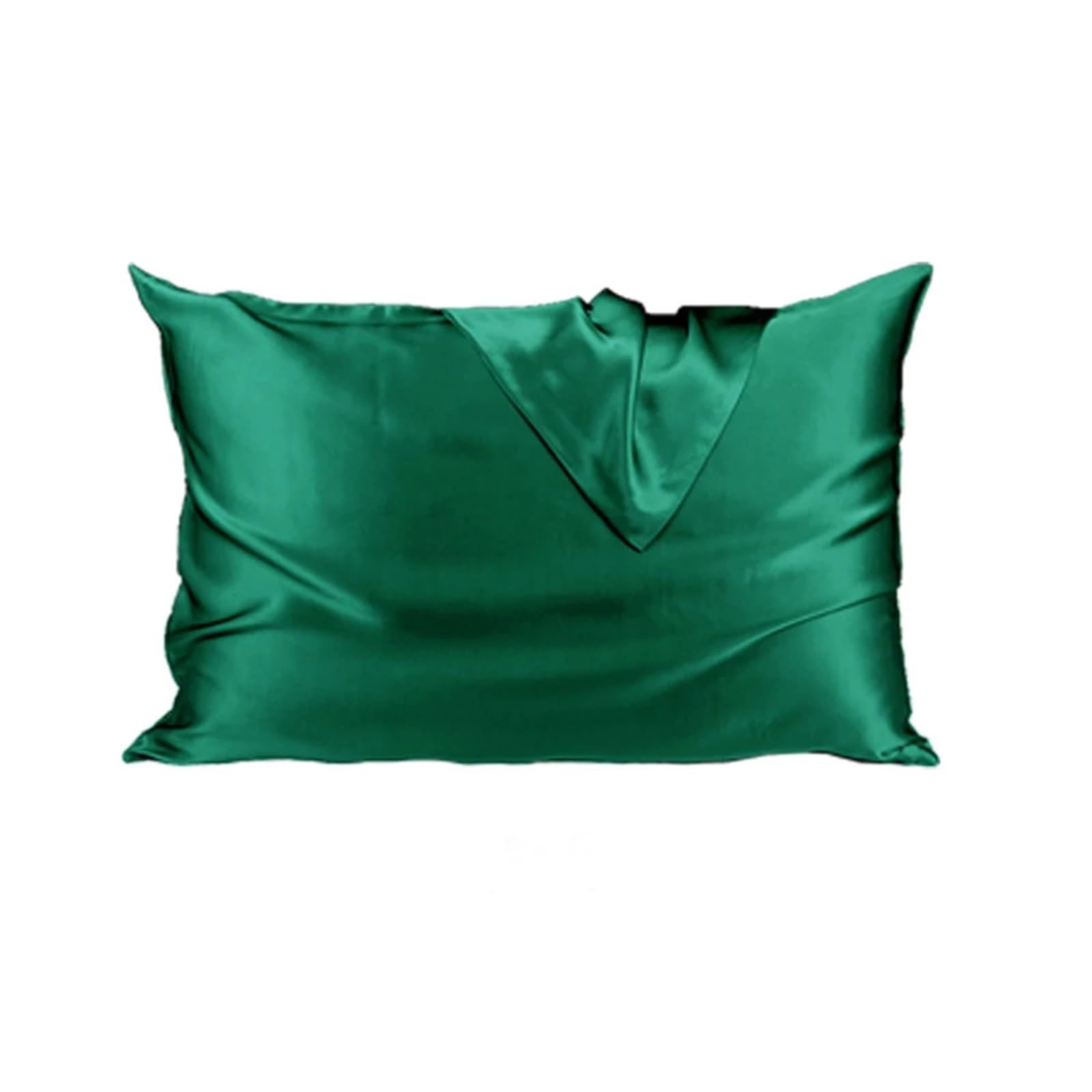 Silk Pillowcase Pure Natural Mulberry Silk Pillowcase With Hidden Zipper 19 Momme(Green,Japan 50x70cm)