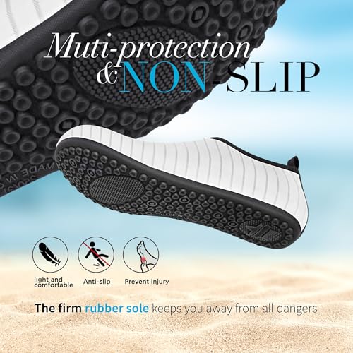 Image of Homitem Water Shoes for Women Men Aqua Socks Swim Beach Pool River Slip-On Barefoot Quick-Dry Vacation Cruise Essentials Accessories for Yoga Kayak Sports
