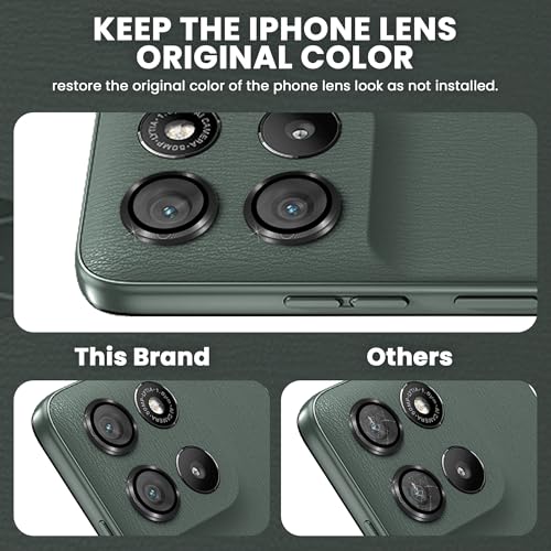 Image of ArmourPro Camera Rings Tempered Glass for Motorola G67 Power (6.7 Inches), Tough HD Individual Aluminum Alloy Rings 9H Camera Cover, Scratch-Resistant,Camera Lens Protection| Black, 1 Pack