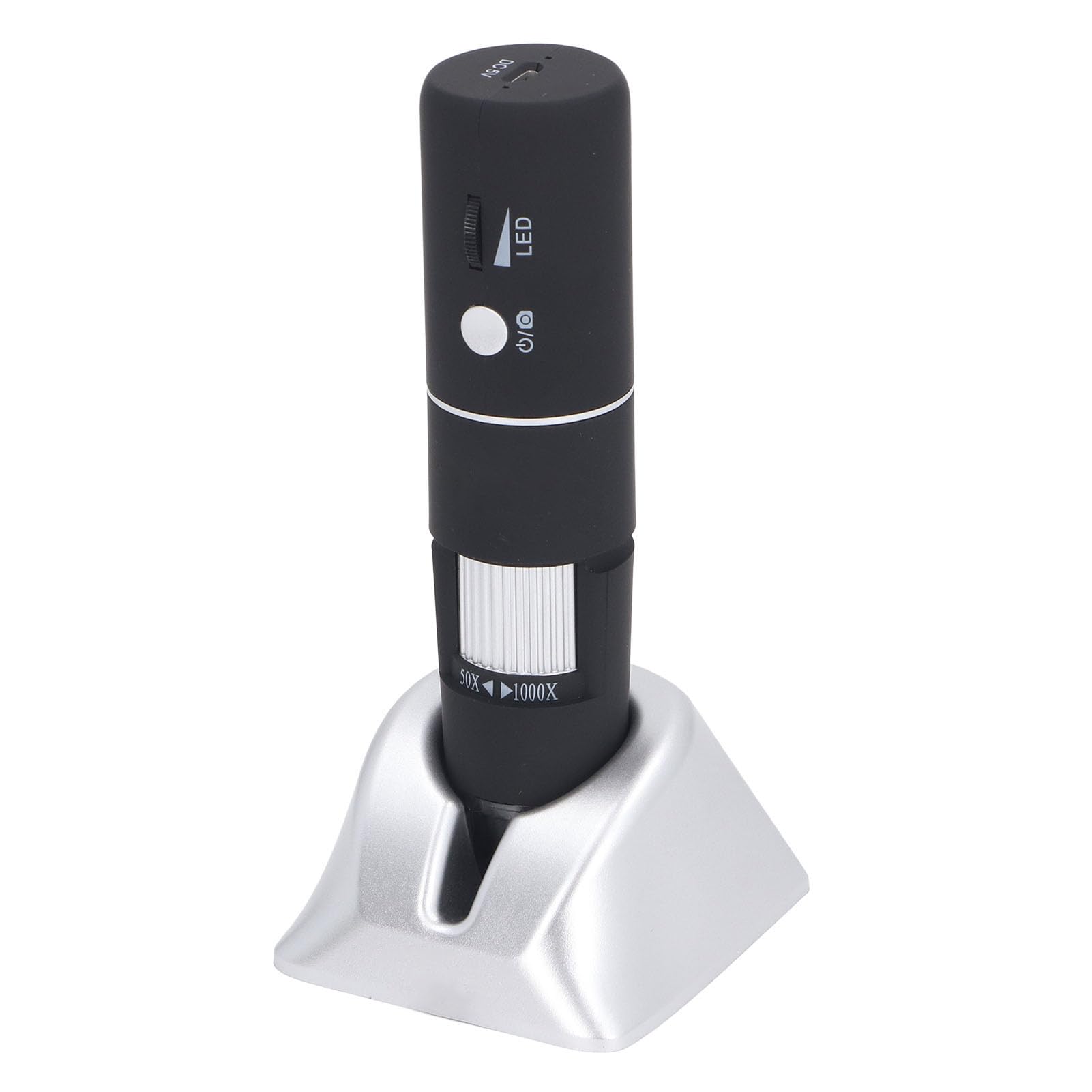 Haofy WiFi-Digitalmikroskop 1000X HD Wireless Handheld USB-Münzkamera-Lupe für IOS (Black)
