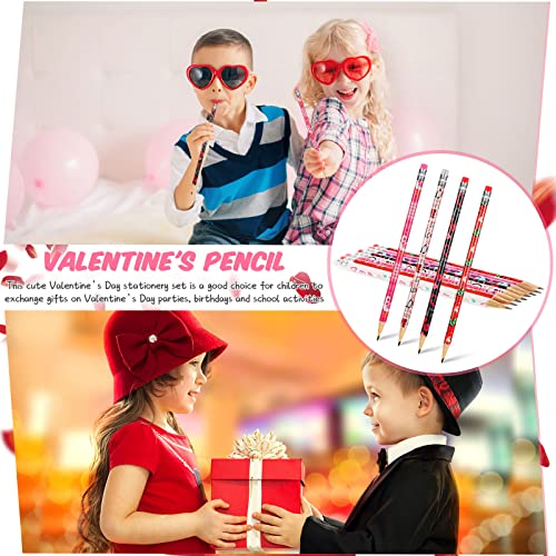 Lápices de Grafito con Borrador Corazón Día San Valentín 48 pzas miniatura 6