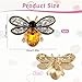 Bee Brooch Pin, Honey Bee Rhinestone Pins Vintage Crystal Insect Themed Lapel Pins Stylish Accessories for Women Men Party Dating Daily
