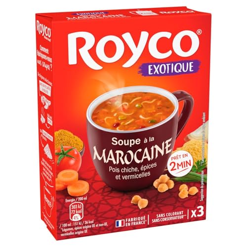 Soupe marocaine déshydratée en sachet x12 pour repas express
