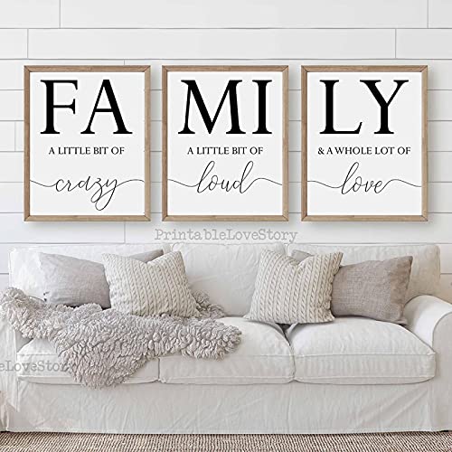 Amour toile peinture signe fou : l'art mural qui célèbre l'esprit de votre famille