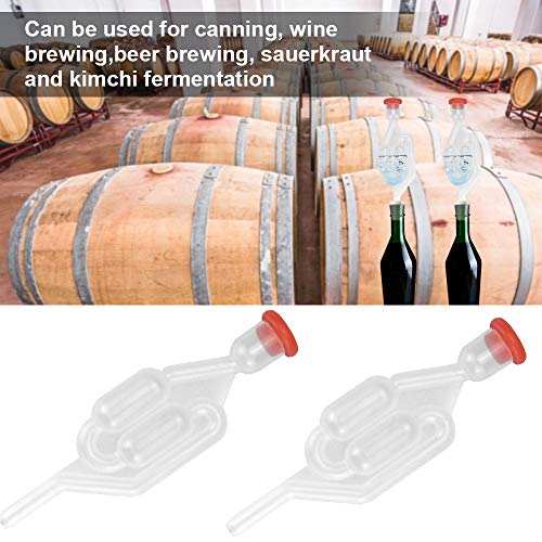 UTRUGAN 2 PCS Bonde de Fermentation Plus Bouchon Tubes Fermentation Barboteur Plastique Soupape d'Échappement de Fermentation SAS Airlock Bubbler Transparent pour Brassage de Bière Vin Cidre17.5*5.5cm - Image 7
