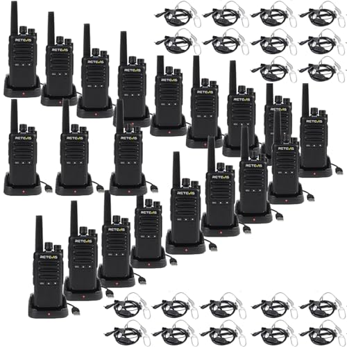 Image of Retevis RT68B Walkie Talkie with Earpiece, FRS Two-Way Radio(20 Pack)