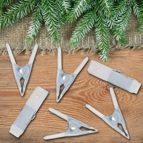 Image of 10Pcs 2 Inch Spring Clamps Small Clamps Spring Clips Clamps for Backdrop Balloon Archfor White