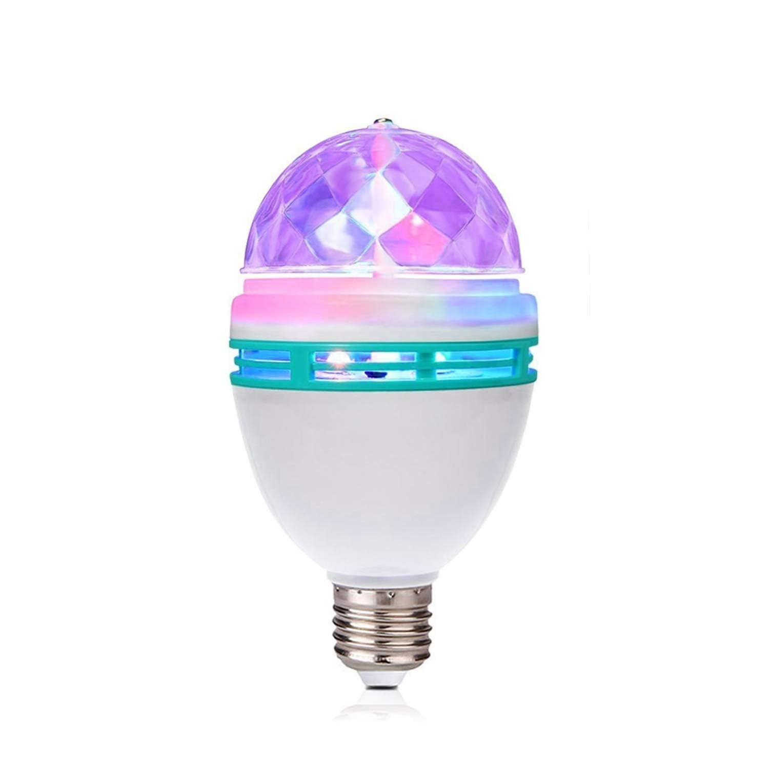 Trendbox E27 3W LED Full Color Rotating Auto Crystal Ball Bulb ，Mini Party Light Lamp Energy Saving Disco DJ （AC 85-260V ）