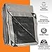 10x12 Ultra Heavy Duty Tarp, Extra Thick 16 Mil, UV Resistant, Grommets Every 18 Inches - Waterproof Plastic Poly Tarpaulin - (Reversible, Silver and Black) (10' x 12' Feet)