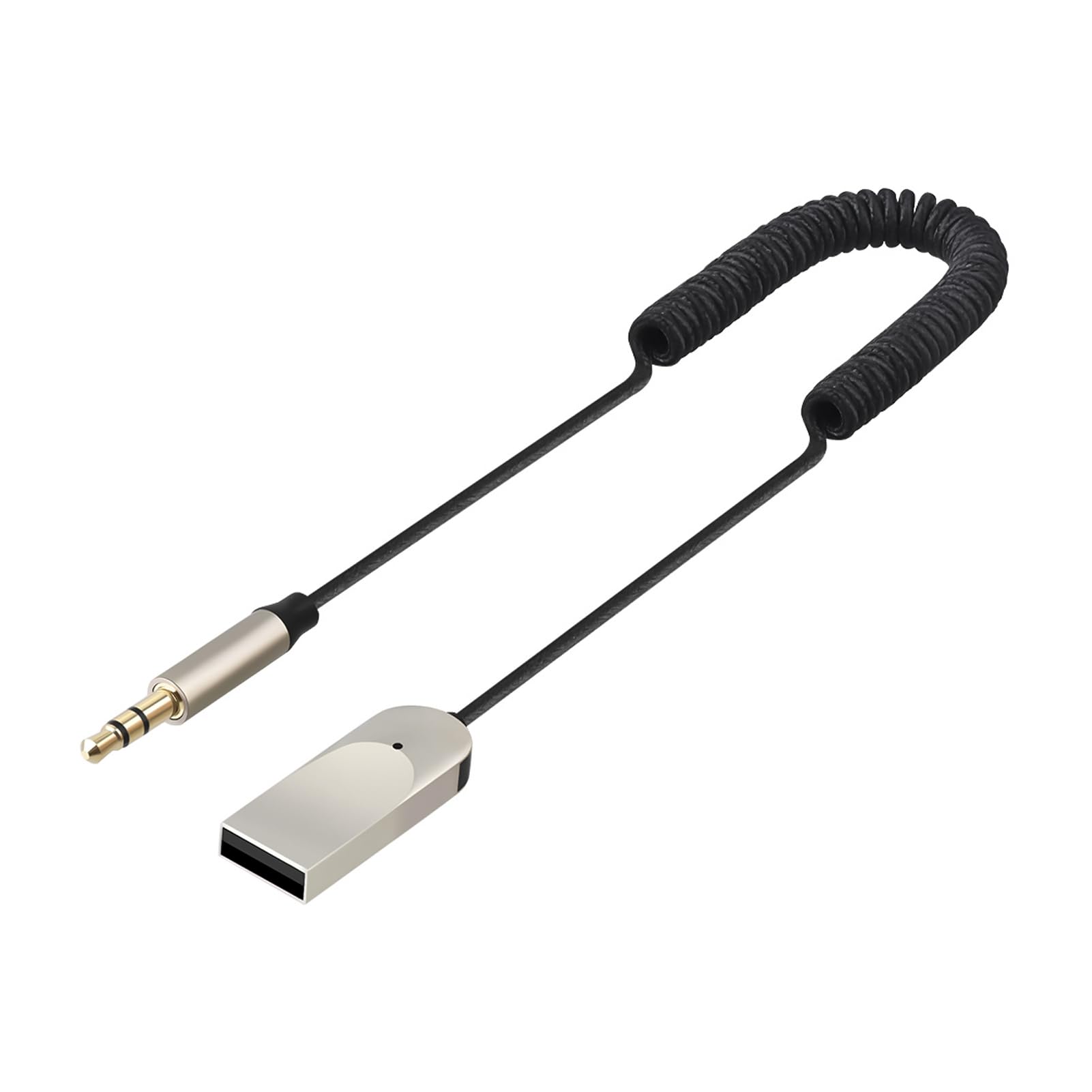Ricevitore Bluetooth 5.4 per Auto con Jack 3.5mm, Adattatore AUX Bluetooth USB con Microfono, Audio Wireless per Auto, Vivavoce per Chiamate, Altoparlanti Stereo, Cuffie, Cavo Estensibile, Universale