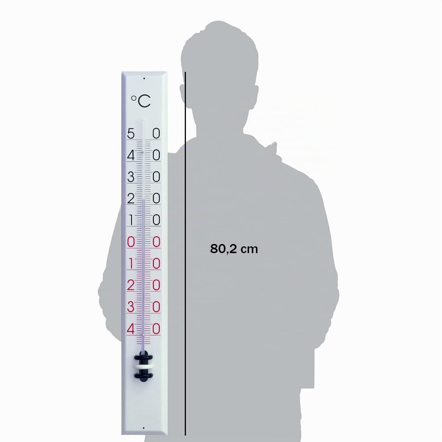 TFA Dostmann Analoges Innen-Außen-Thermometer, aus Metall, Innen- und Außentemperatur, wetterfest, deutsches Familienunternehmen, große Skala