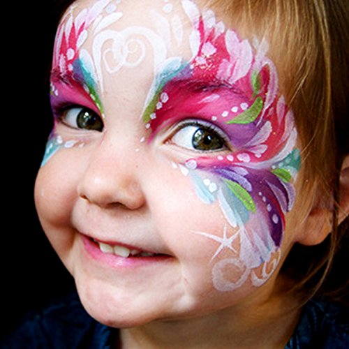 Mermaid Profesional Cara Cuerpo Pintura Aceite Pintura Art Party Fancy Maquillaje Arte Paleta Set Halloween Party Kit 12 Colores DIY para niños y adultos