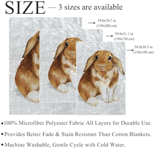 Couverture jeté de canapé lapin : le plaid doux idéal pour vos soirées cocooning - 5