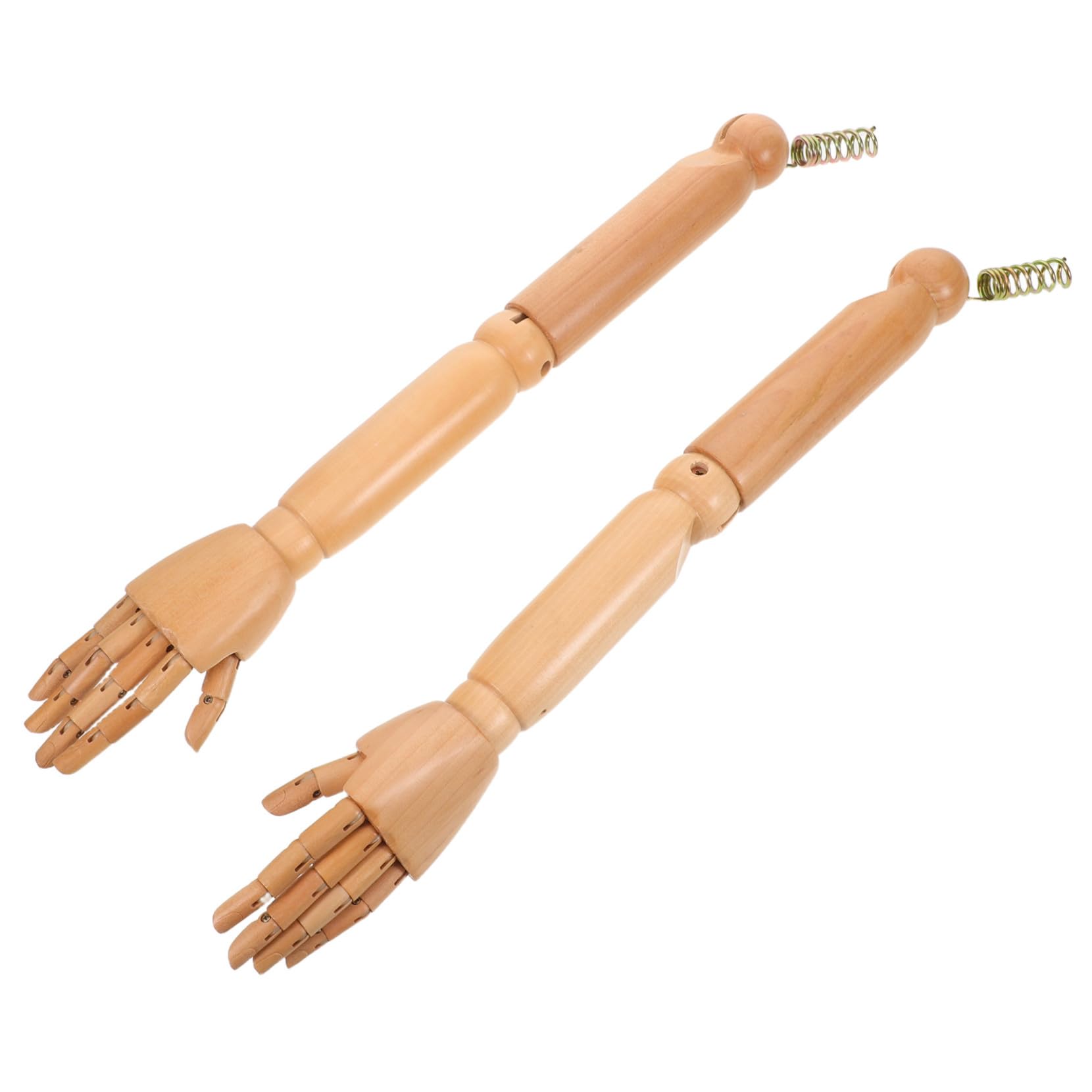 PLAFOPE Brazos Articulados de Madera para Maniquí, Repuesto Khaki | 1 Par, Articulaciones Móviles para Títeres Infantiles, Superficie Lisa, Montaje Sencillo