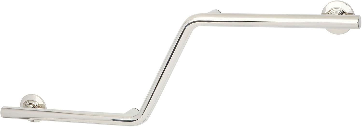 Seachrome Bathroom Grab Bar, 38 inch Stainless Steel, Left Handed Zuma Bar, 1 1/4 inch Diameter, Handicap Grab Bar, Safety Rail, Polished Stainless Polished Stainless Left-Hand