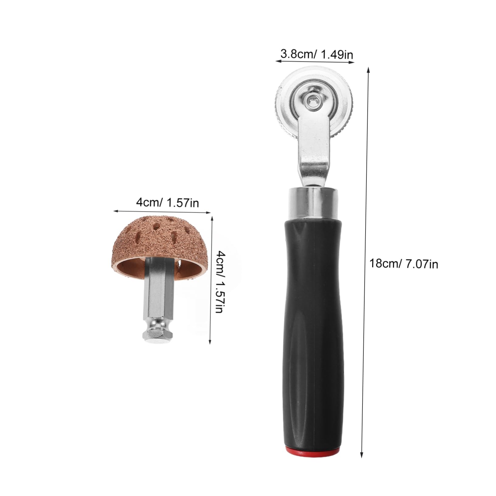 Sosoport 1 Set Tire Repair Kit with Buffing Wheel Patch Roller Grinding Head Suitable for Car Bike and Motorcycle Tire Restoration Patch Tools