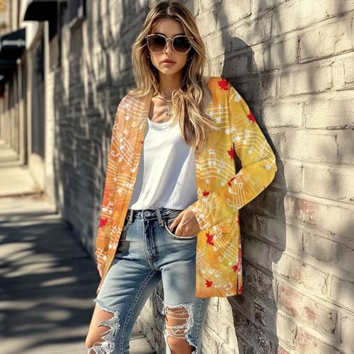 Image of Biyejit Women's Long Sleeve Open Front Cardigan Casual Loose Lightweight Cardigans with Pockets Drape Cardigan