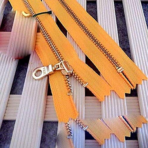 N ° 3 cremallera metálica 20cm Multicolor Dorado y Cobre cerrado Patchwork zapatos y bolsos de cuero hechos a mano bolsillo dedicado, 010,3# Cover