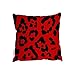 Poduszki - nadruk w panterkę w kolorze czerwonym (poduszka) - 45 cm x 45 cm