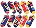 Bioworld My Hero Academia Socks Adult All Might Themed Designs 5 Pack Mix and Match No Show Ankle Socks