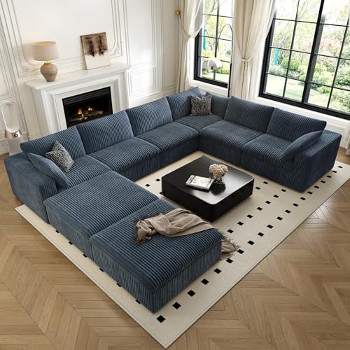 157.5" Cloud Couch Oversized Modular Sectional Sofa for Living Room,Modern