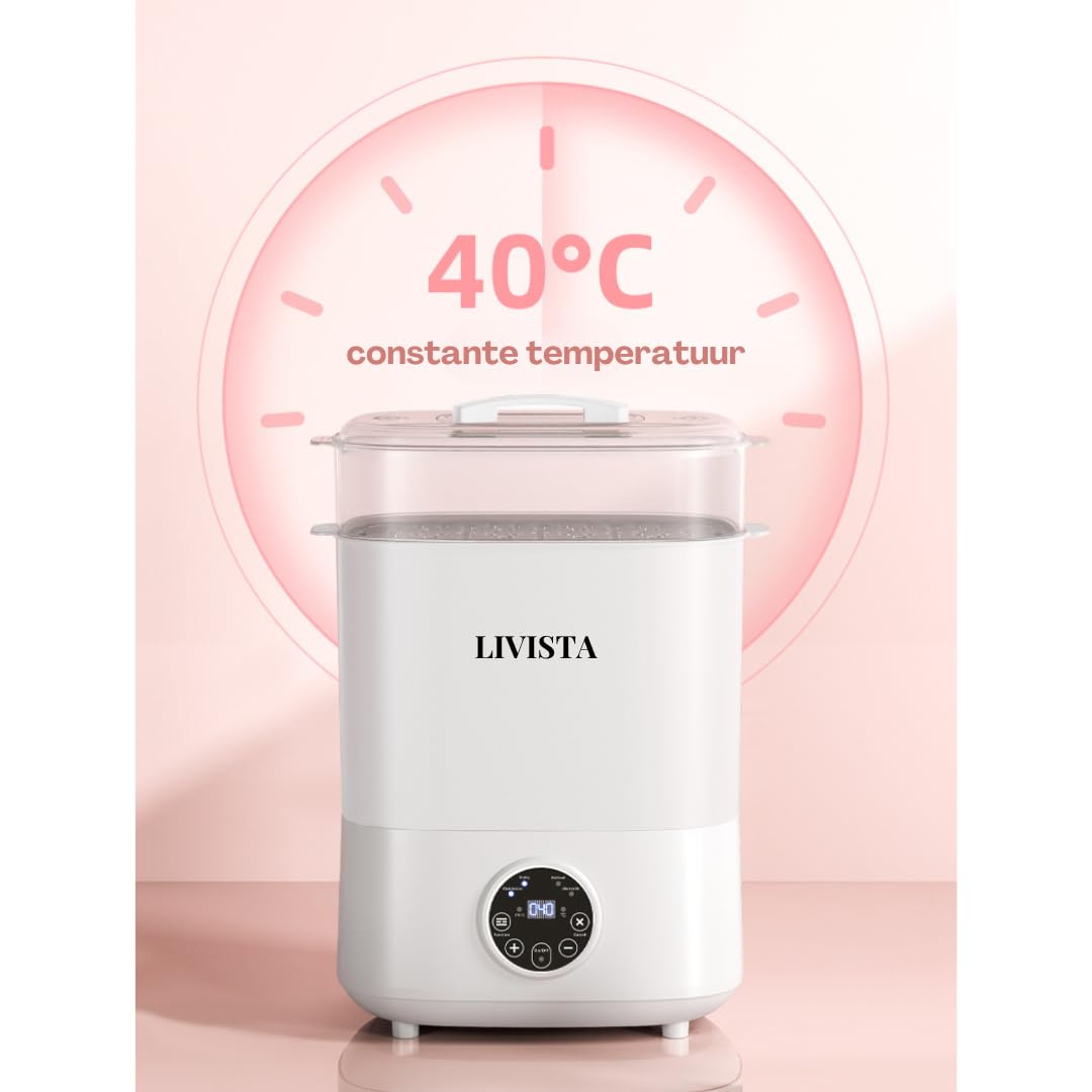 5-in-1 Babyflaschen-Sterilisator und -Wärmer – Intelligenter Dampfsterilisator – Flaschenwärmer, Schnuller-Sterilisator und -Trockner – Weiß