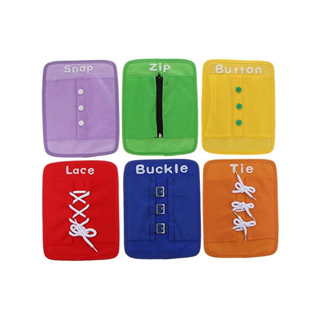 6 Pezzi per Bambini in Allacciatura Giocattoli Montessori Toys Cards Toys Montessori per Bambini
