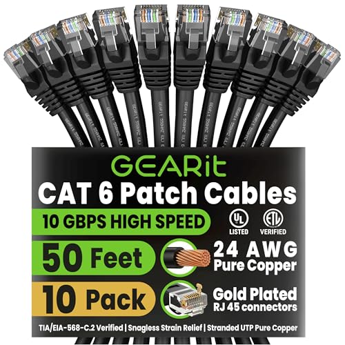 GEARit Cat 6 50ft 10-Pack