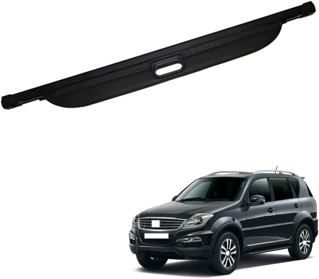 Cjsjiasu Car Retractable Rear Trunk Parcel Shelf For Ssangyong Rexton Ii W 2008-2019, Automobile Cargo Covers Auto Luggage Cargo Shield Cover Replacement Boot Shelves Tail Box Partition