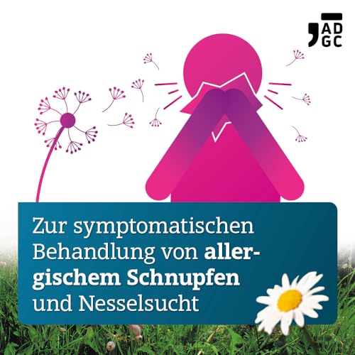 LEVOCETIRIZIN-ADGC® 5mg - 100 Stück - Allergie-Tablette mit vergleichbaren Ergebnissen wie Cetirizin bei halber Dosierung - zur Therapie von Allergiebeschwerden wie Heuschnupfen und Nesselsucht