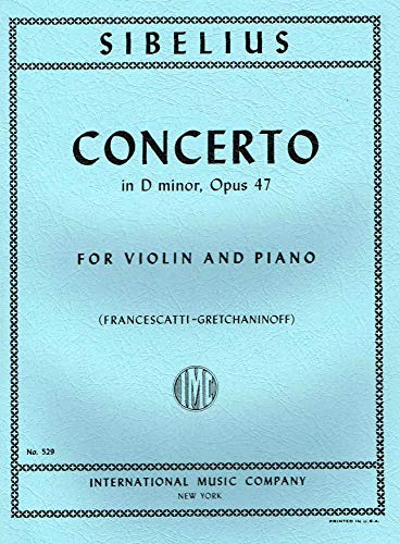 Concerto in D Minor, Opus 47 [Violin/Piano format]