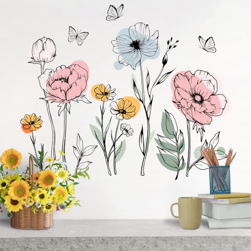 Vinilo Decorativo Floral Grande Mfault 35x12 in miniatura 3