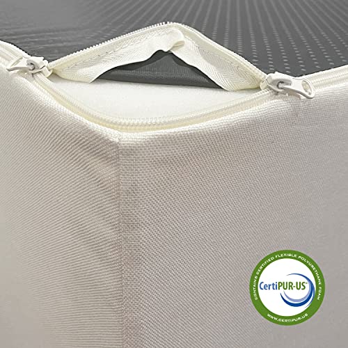 Image of USA Made Pet Steps /Stairs with CertiPUR-US Certified Foam for Dogs & Cats by Best Pet Supplies - Ivory, 5-Step (H: 22.5 inch)