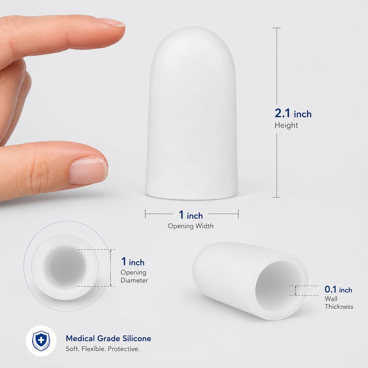 HEAVY DRIVER 6PCS Silicone Gel Toe Separator & Big Toe Protector Caps | Soft Toe Covers for Toe Cushioning, Friction Protection, Toe Spacing & Daily Foot Comfort 3