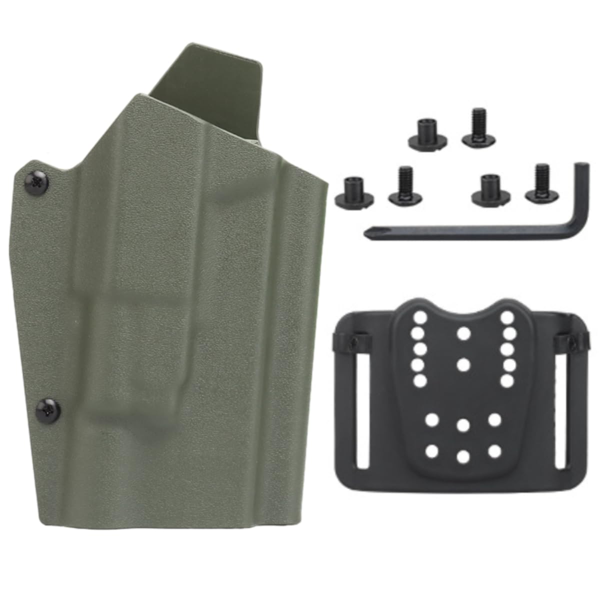 ACEXIER Funda táctica de Kydex para G1ock 17/19/19X/45 Funda para Pistola de Airsoft con Linterna G-300 y Sistema de Bloqueo QLS 19 22