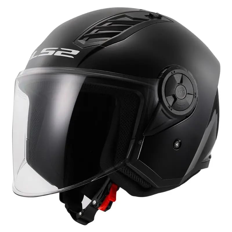 CASCO JET Amato Moto CASCO JET LS2 AIRFLOW 2 SOLID NERO LUCIDO (L)