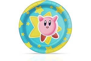 Kirby Birthday Party Decorations | Supplies Disposable Paper Candy Cake Plate 7''