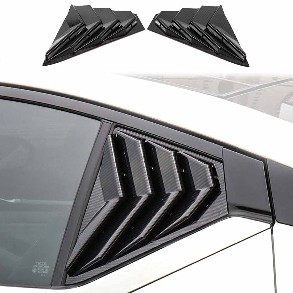 Rifoda for Altima Window Louvers Air Vent Scoop Shades Cover Blinds for Nissan Altima 2019 2020 2021 Rear Side Window Louvers Decoration Trims ABS Material(Carbon Fibre)
