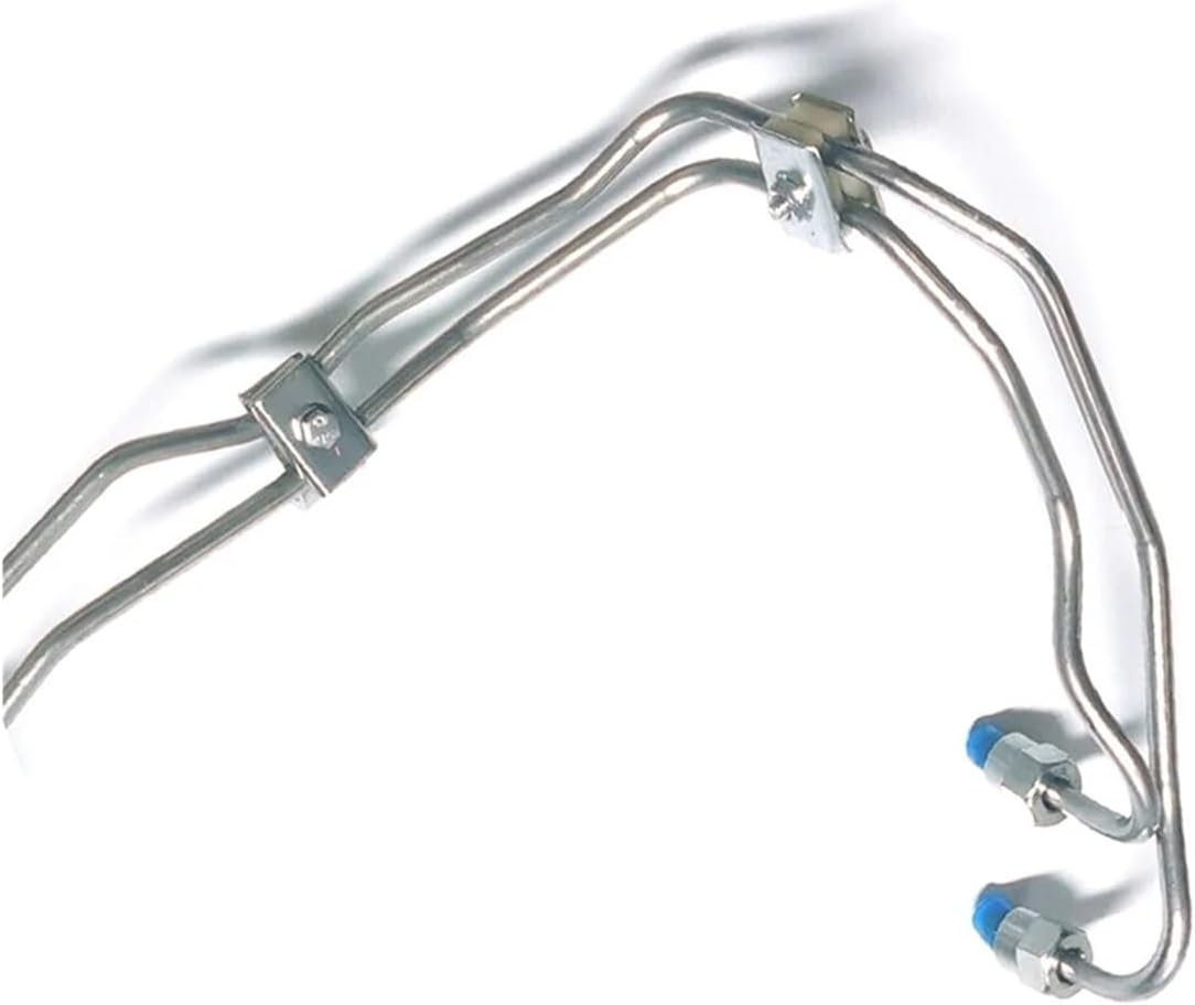 1Set Fuel Injector Lines With Line Clamps Compatible For Cummins 3.9L 4BT Engine 12mm VE Pump Diesel 3960725 3960726