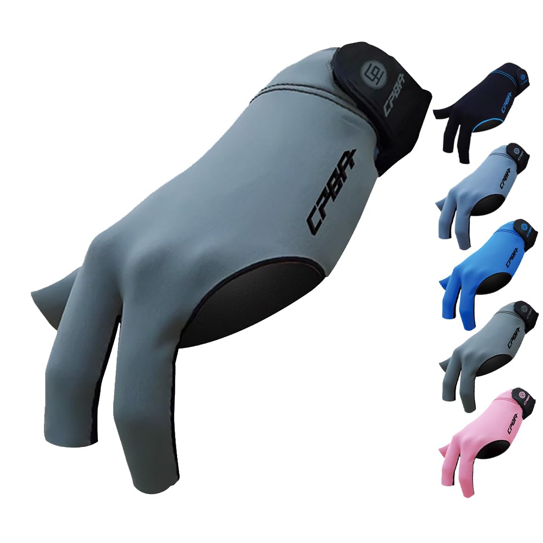 CPBA Billiards Glove 3 Finger Pool Glove for Left Hand, Durable Double Stitched, Snooker Cue Sport Glove Popular Sizes for Men & Women