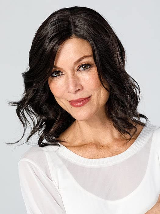 Cobertura superior ondulada de 12 pulgadas de longitud, color 22F16S8 rubio veneciano Jon Renau extensiones SmartLace Topper monofilamento 11