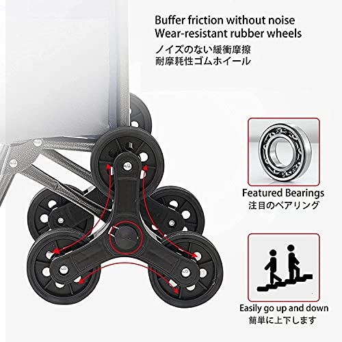 Eortzzpc Handwagen Shoppingwagen Faltbare Lebensmittel Gepäckwagen wasserdichte Oxford Tuch Tragbare Multifunktionale… – Bild 4