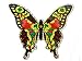 Clark Collection CC52071 Large Multi Colored Butterfly Door Screen Saver