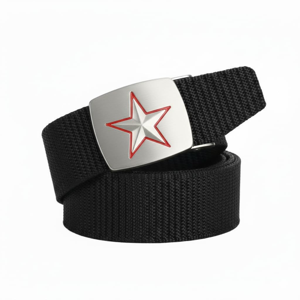 medsin Men's Metal Buckle Military Tactical Nylon Belt for Men Auto Lock Formal Casual Boys Gents Width-35MM Waist Size 38 Inches or Under-picture-46