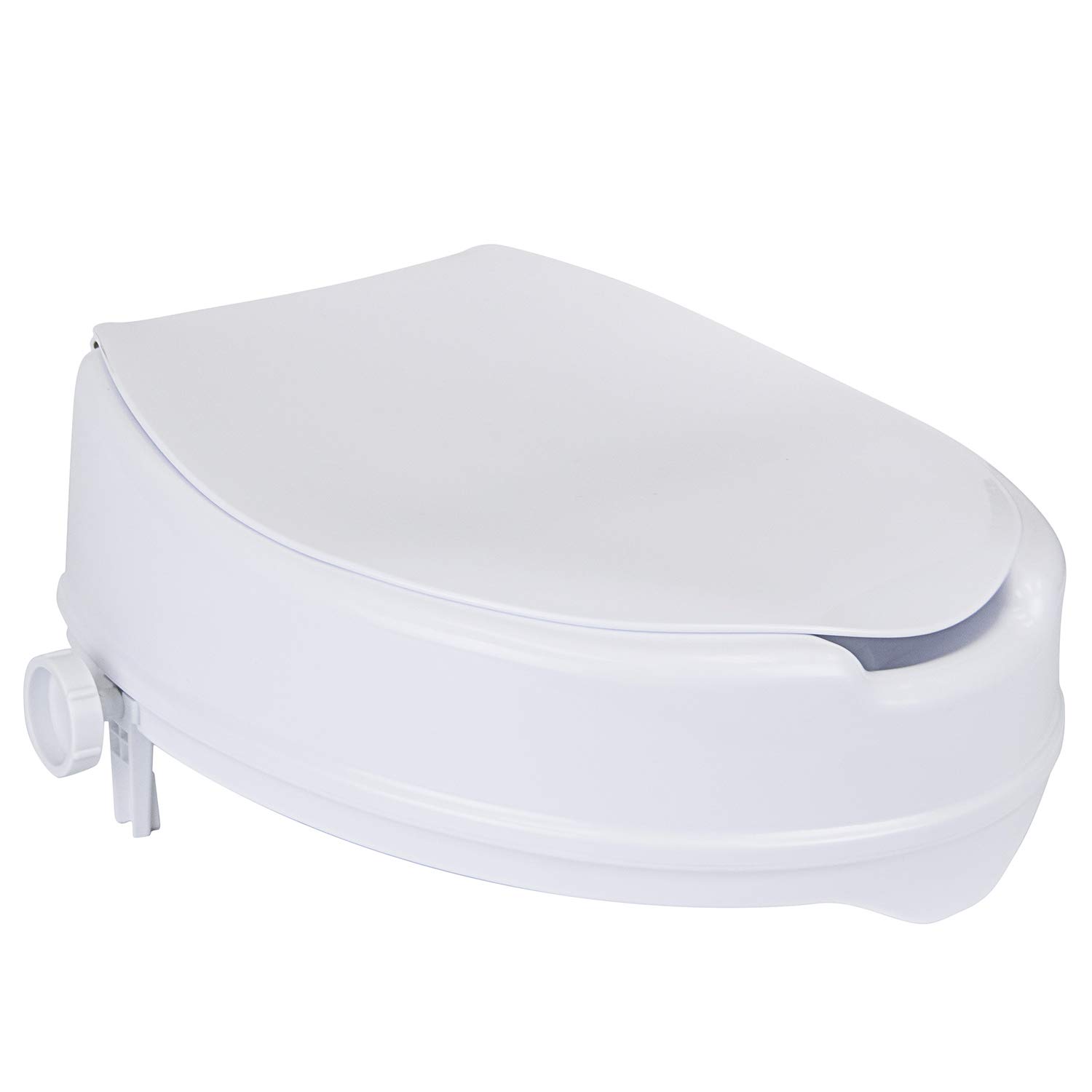 Vaunn Medical ClampOn 4" Height Raised Toilet Seat Riser for Standard