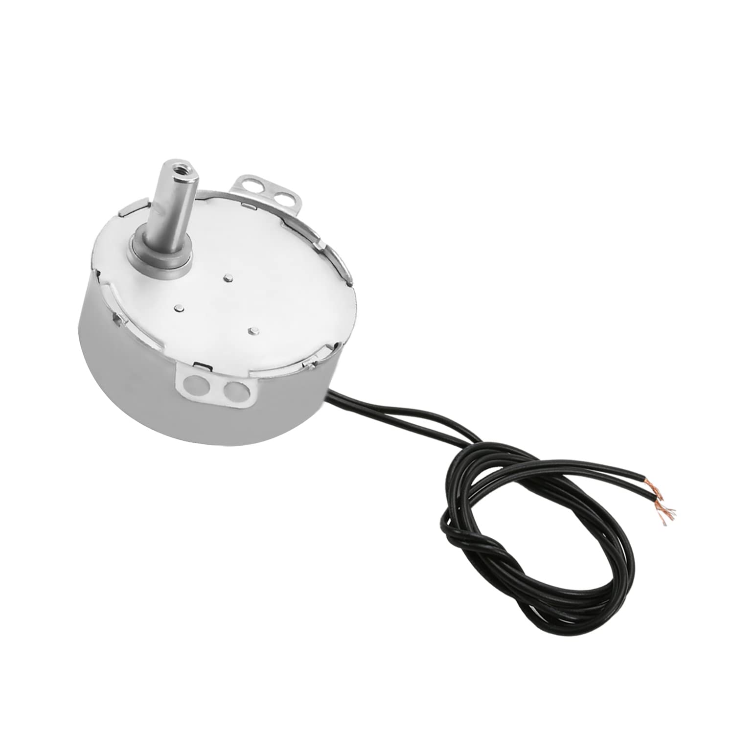 Wenheww TYC-50 Low RPM Synchronous Motor,AC 220V, 20-24RPM CW/CCW with Double Flat Tapping Shaft Geared Motor,Turntable Mini Motors for Fan,Heaters,Microwave Oven,Lamps,Toys,Swinging Device,1 PCS