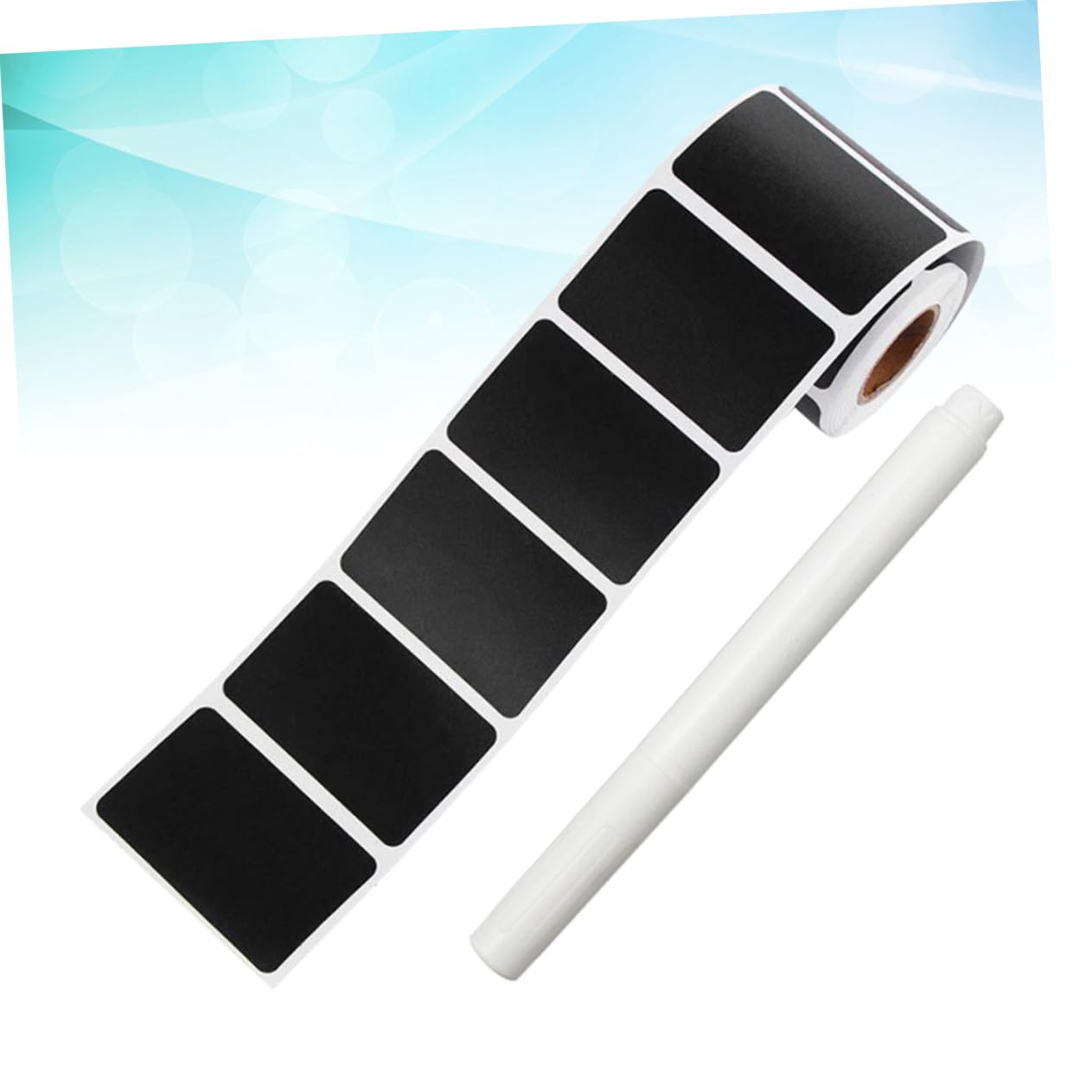 TEHAUX 450pièces Étiquettes Adhésives Pour Tableau Noir Autocollants Rectangulaires Pour Cuisine Bocaux Et Rangement Avec Stylo Réutilisables Et Étanches