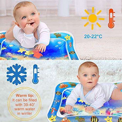 Jestilo Inflatable Tummy Time Water Mat Baby – Infant and Toddler Play Sensory Toys for Early Development Activities | Age 3 to 12 Months